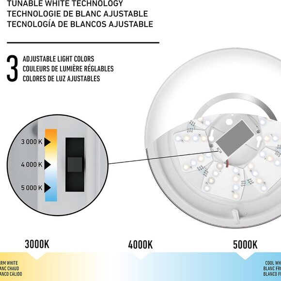 NEW ARTIKA Ceiling Light Fixture Flush Mount Round Circular Adjustable Warmth - Picture 5 of 10